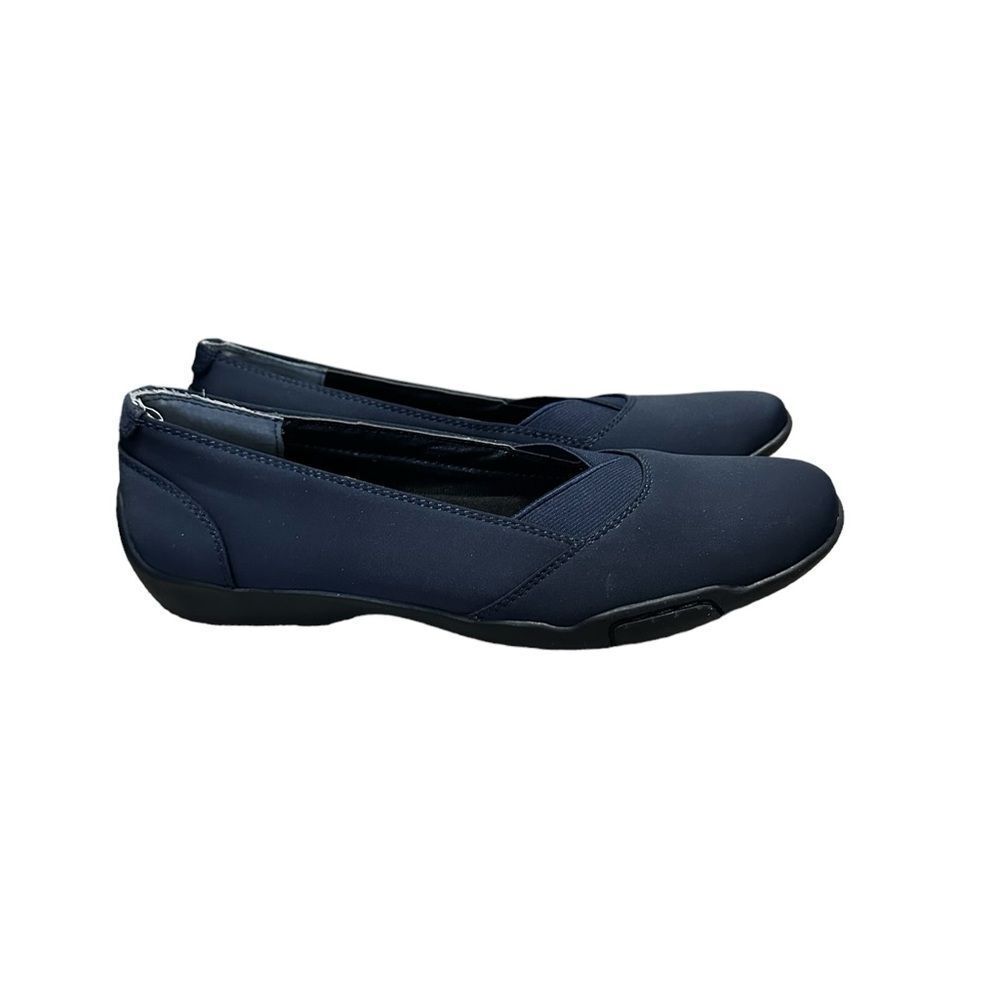 Ros Hommerson Navy Stretch Cady flats size 8SS NWOT - Picture 4 of 8